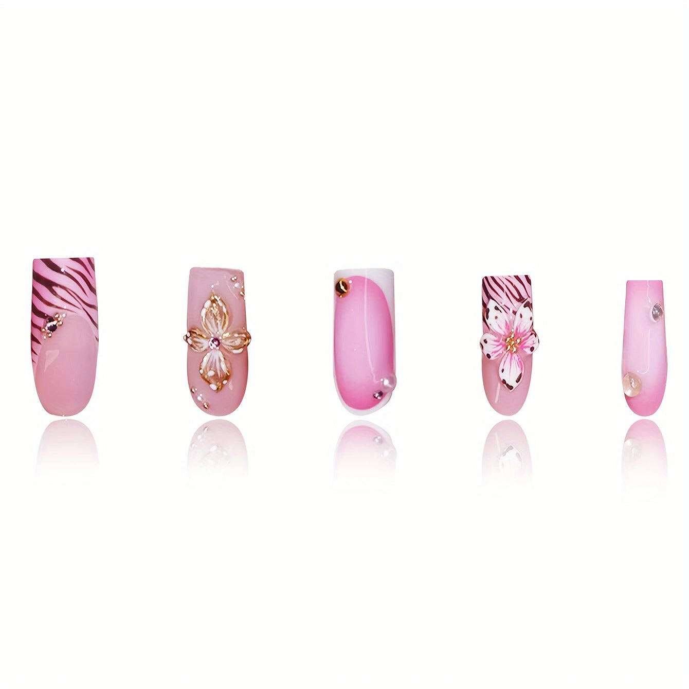 Charming Pink Nail Art: A Blend of Playful and Pretty