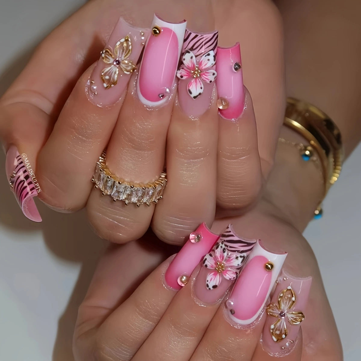 Charming Pink Nail Art: A Blend of Playful and Pretty