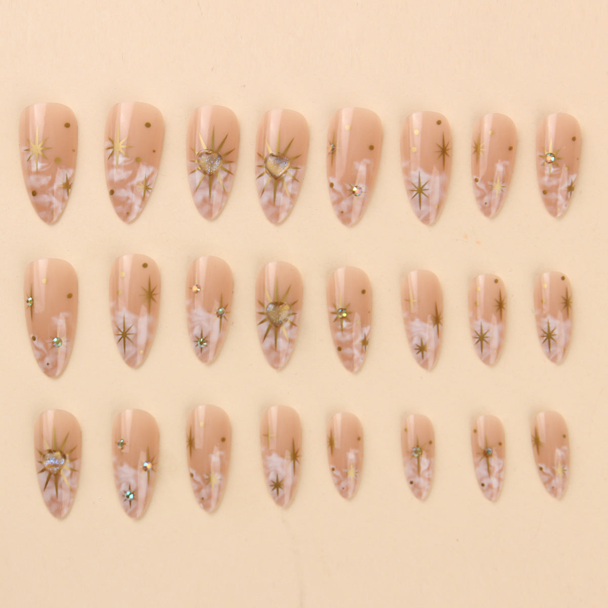 Playful Nude Pink Nails: Sparkle & Shine