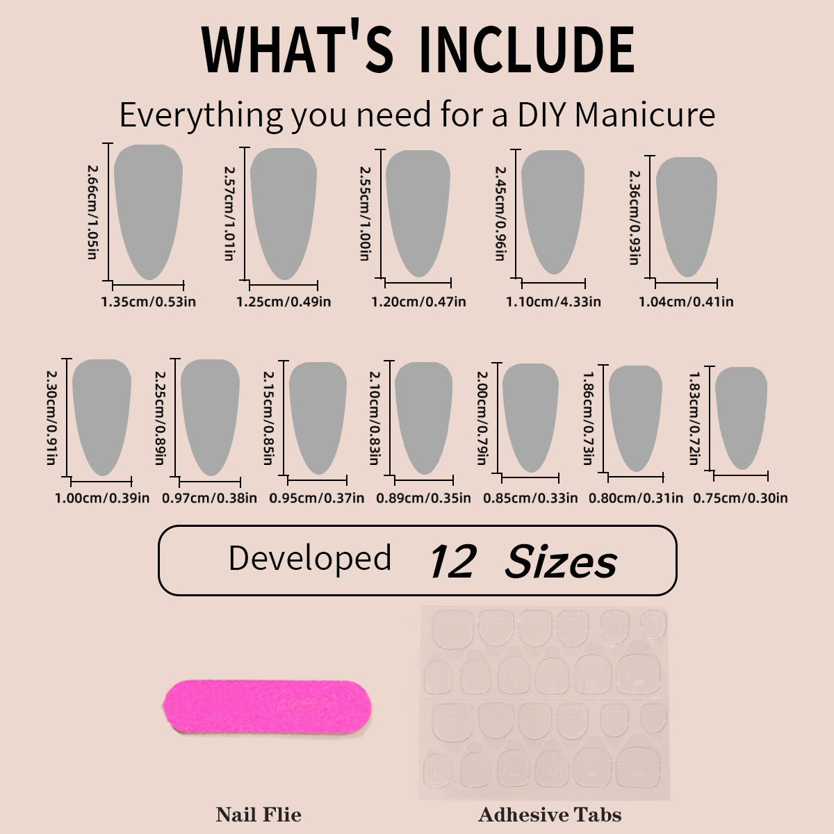 Punk Edge 24-Piece Black & White Press-On Nails Set